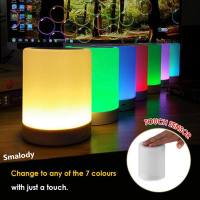 Portable Bluetooth Speaker Wireless Player Touch Pat Light Speaker Colorful LED Night Light Bedside Table Lamp for Better Sleeps