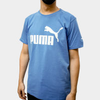 PUMA Essentials Mens Logo Tee เสื้อยืดผู้ชายสีน้ำเงิน