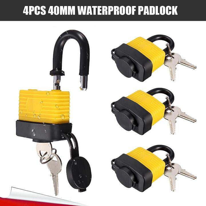 4X 8 Key Keyed Alike Waterproof Laminated Padlock Pad Lock Same
