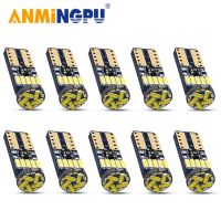 ANMINGPU 2/10ชิ้น T10หลอดไฟ Led W5W Led 501 194รถ4014SMD 12V ไฟกวาดล้างโคมไฟสัญญาณ Led ไฟเก๋งไฟอ่านหนังสือ