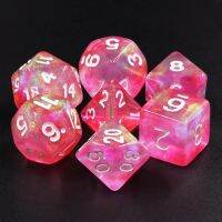 Crystal Enchantment Dice Set of 7 | ลูกเต๋า Dice For DnD D&amp;D MTG RPG TRPG เกมกระดาน บอร์ดเกม Game ไพ่ทาโรต์ Magic เมจิก