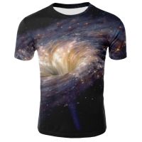 2023 NEW Boy Girl Colorful 3D T Shirt Kids Fashion T-Shirt 2023 Summer Children Milky Way Galaxy Space Map Paint Wormhole Brand Tshirt