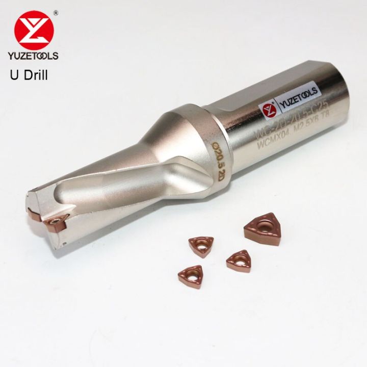 yuzetools-wc-series-insert-bit-u-drill-4d-14mm-70mm-tungsten-steel-twist-fast-สําหรับแต่ละ-wcmx-wcmt-เครื่องกลึง-cnc-เครื่องมือ