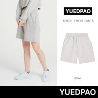 Yuedpao ยอดขาย No.1 รับประกันไม่ย้วย 2 ปี  กางเกงยืดเปล่า กางเกงสีพื้น กางเกงยืด  Short pant สี Gray