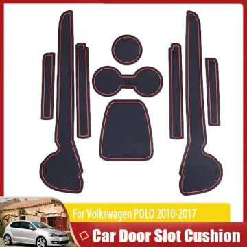 Car Door Groove Cup Mat For VW Volkswagen POLO Accessories MK6 AW 2020 2019  2018 Rubber Anti-slip Pad Phone Cushion Gate Coaster