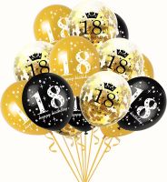 12inch Happy Birthday 18 Latex 15Pcs Balloons Adult Birthday Party 18th Confetti Balloon Anniversary Decor Balloons