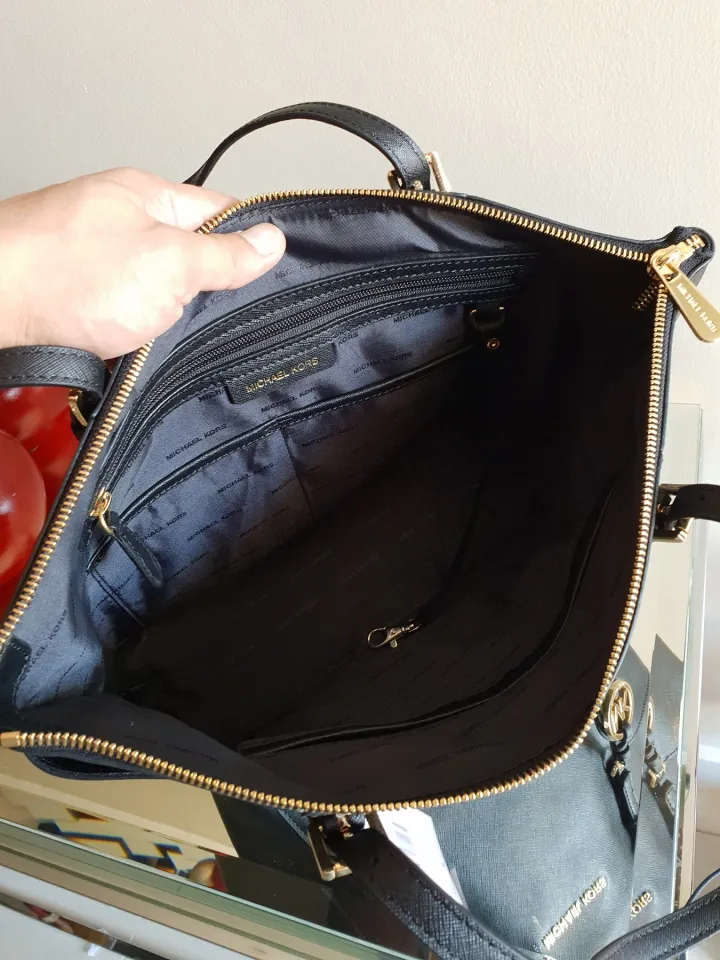 Jet Set Large Crossgrain Leather Top-zip Tote Bag