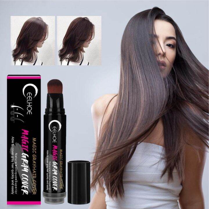 Temporary Hair Color Pen Black Hair Root Touch Up Stick Waterproof ...