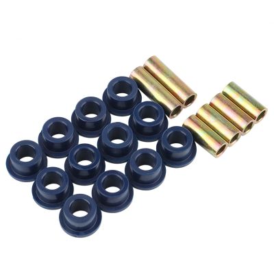 4X Front Lower Spring+Front Upper A Arm Suspension for Club Car Bushing Kits,Replace Bushings 1016346,1016349,Blue