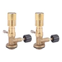 2X High Temperature Brass Gas Turbo Torch Propane Weld Plumbing Portable Bunsen Burner Gas Burner Heating Furnace