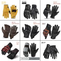 【CW】Leather Gloves Women / Men Motorcycle Vintage Luvas Motorbike Racing Biker Motocicleta Riding Protective Guantes Moto Motocross