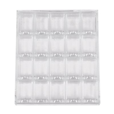 20 Girds Acrylic Makeup Organizer Nail Art Storage Box Clear Display Case Organizer Holder For Jewelry Nail Rhinestone Beads Box Transparent