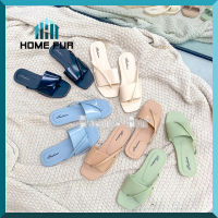 Home Fur รองเท้าเเตะผู้หญิง รองเท้าแฟชั่น แบบสวม สีสวย มีให้เลือก 5 สี พร้อมส่ง