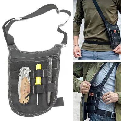 【YF】 Bolsa de ombro tática para homens bolsa axilas agente oculto Molle Combat carteira viagem ar livre chave do telefone roubo