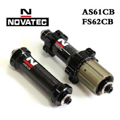 Novatec AS61SBFS62SB straight pull road bike hubs, novatec 6162 carbon coating super light hubs for road bicycle，2024 holes