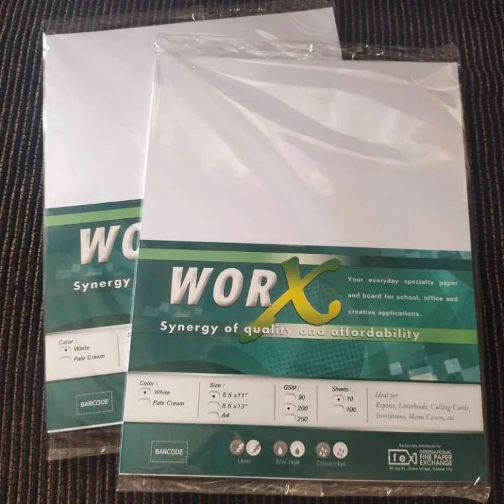 Worx Vellum Board (10 sheets), by 2s White, 200GSM Lazada PH