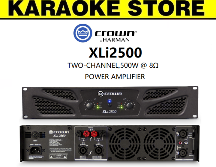 Crown XLi 2500 2-channel Power Amplifier, 500W @ 8Ω | Lazada