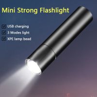 Mini LED Torch Strong Light Flashlight Multi-Purpose Portable Self Defense Flashlight Powerful Light Torch With Usb Charging Rechargeable  Flashlights