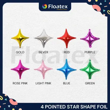 5PCS 10inch Four-pointed Star Foil Balloon Wedding Party