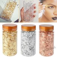 【hot sale】 ¤ B50 3g/Bottle Nails Art Gold and Silver Foils Flakes Crafts / Nail Art 3D Decorative Sticker For Nail Tips / Manicure UV Gel Polish Decor DIY Accessories / Nail Decoration Decals / Manicure Glitter Stone / Nail Makeup Tools