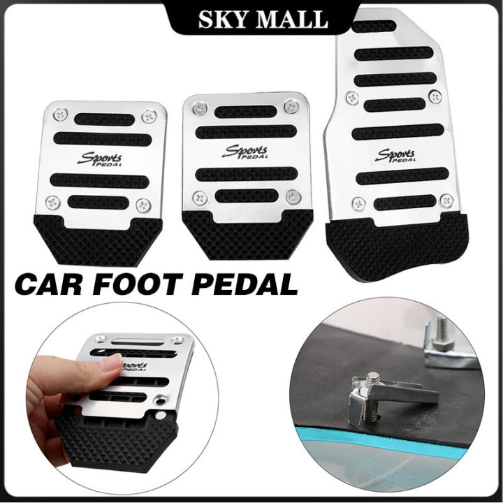 3pcs/set Universal Vehicle Car Non-slip Foot Pedal Manual Car Accelerator  Clutch Brake Anti Skid Foot Treadle Cover