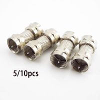 F Type Male Plug Connector Socket to RF Coax TV Aerial Female RF Adapters 2.6x1.1cm Video Coaxial Converter Silver Zinc Alloy