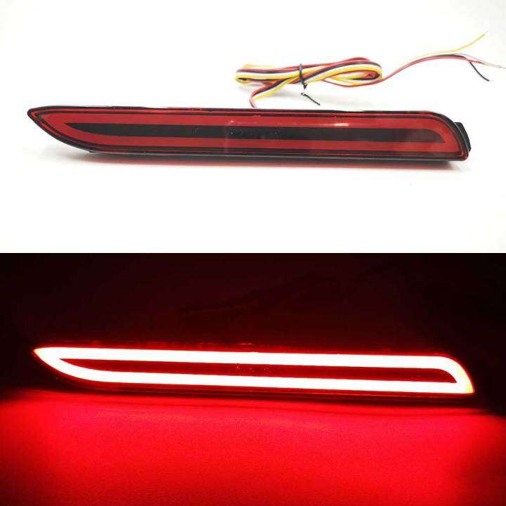 โคมไฟเบรกสะท้อนแสง Bemper Belakang LED สำหรับรถยนต์ Toyota RAV4 Harrier