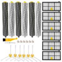 HOT LOZKLHWKLGHWH 576[มาแรง] แปรงลูกกลิ้งสำหรับ IRobot Roomba 800 900ชุด805 864 871 891 960 961 964 980ชิ้นส่วนตัวกรองแปรงข้างเครื่องดูดฝุ่น