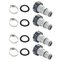 4Pcs Hose Adapter A with Collar for Intex ARU Threaded Connection Pumps for Plunger Valve Drain Adapter