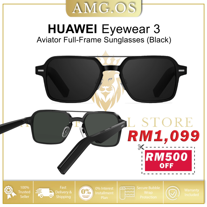 [CLEARANCE UNIT] HUAWEI Eyewear 3 Smart Glasses - Aviator Full-Frame ...