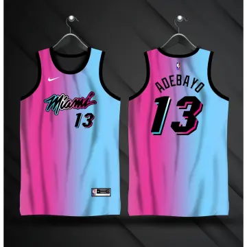 Nike Jersey Men's 50 XL Pink Blue Miami Heat Vice Versa City