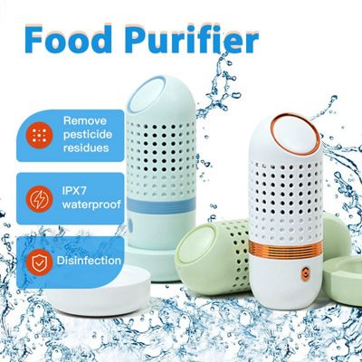 Capsule Shape Portable Fruit Food Purifier Automatic Dishwasher Household Kitchen Food Cleaner Green