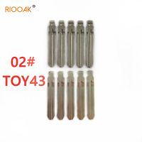 Riooak 02 Kd อะไหล่กุญแจรถ Toy43 Lishi สำหรับโตโยต้าแคมรี่คอโลร่า Highlander Rav4 Yaris กุญแจยังไม่ได้ตัดแต่งรถว่างเปล่า