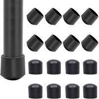 ▩ 20pcs Round Chair Leg End Cap PVC Anti-Slip Furniture Leg Covers Black Floor Protector Pads Anti-Scratch Rubber Table Feet Tips