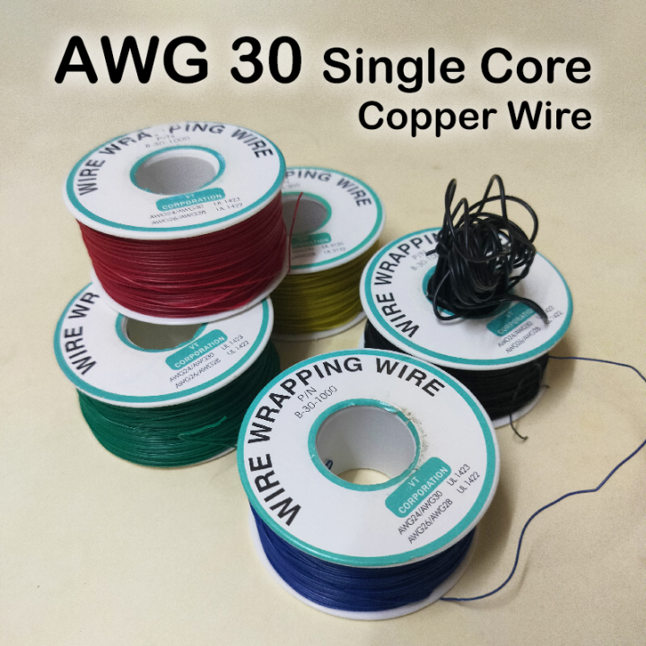 30AWG Wire Single Core Copper Wire Wrapping Wrap PCB Jumper Circuit ...