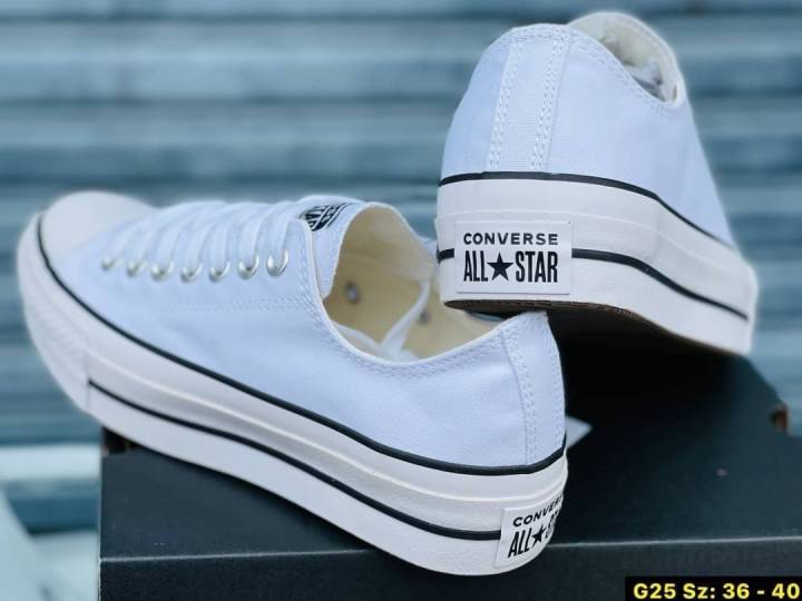 รองเท้าผ้าใบconverseถ่ายจากสินค้าจริงรับประกันตรงปก100-กรณีสินค้าไม่ตรงปกหรือชำรุดเสียหายจากทางร้านสามารถแจ้งเปลี่ยนคืนได้