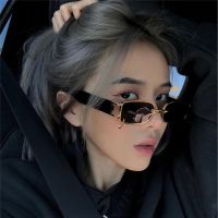 [LWF HOT]✷♈ SO amp;EI Ins Popular Fashion Small Rectangle Women Luxury Sunglasses Brand Designer Vintage Punk Men Sun Glasses Shades UV400