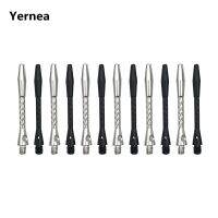 Yernea วัสดุอลูมิเนียมโลหะผสมด้ามลูกดอกขนาดใหญ่6ชิ้น/ล็อตขนาด45มม. สีเงินสีขาวและสีดำสองสี