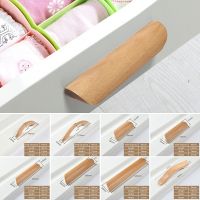 ♨▲№ Wooden Furniture Handle Kitchen Drawer Pulls Nordic Solid Wood Handles For Cabinets And Drawers Dresser Knobs Wardrobe Pull