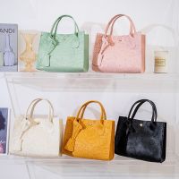 2023 New Womens Fashion Handbags Retro Solid Color PU Leather Crossbody Shoulder Bag Cute Pattern Casual Women Handbags