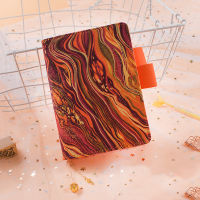 Glittering Fabric Notebook Lava Orange Moterm Hobo Journal Schedule Grid Notepad Person Diary Cover A6 Time Manage Planner