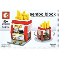 ตัวต่อ SEMBO BLOCK HAAR ร้านค้า อาหาร เฟรนด์ฟราย มันฝรั่ง ทอด