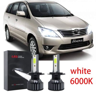 สําหรับ Toyota Innova AN40 2005-2010 2011 2012 2013 2014 2015 2016 ​(ไฟหน้า) - ไฟหน้า LED อัตโนมัติ 6000K สีขาว ชุดละ 2 ชิ้น 2PCS