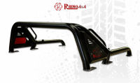 โรบาร์ RollBar ทรงแขนยาว  สีดำระเบิดผิวส้ม แป๊บดัดขึ้นรูปท่อนเดียวไร้รอยต่อ รองรับการติดตั้งแร็คตระแกรงหลังคาเสริมได้ (โปรดเลือกรุ่นรถ)