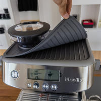 Leeseph ซิลิโคนเสื่อกาแฟสำหรับ Breville 870880878เครื่องชงกาแฟด้านบนลื่นกันฝุ่นเสื่อเคาน์เตอร์อุปกรณ์ครัว