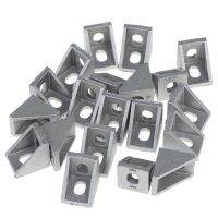 20Pcs/Lot 3D Printers CNC Routers Industrial Profile 2020 Corner Fitting Angle Aluminum Connector Bracket Fastener 17x20x20mm