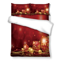 New Christmas Bedding Sets Snowflakes Christmas Santa Snowman Comfortable Bedding Sets Duvet Cover Bed Sheet Set Home Decoration