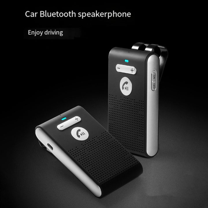 1-pcs-hifi-bluetooth-speaker-handsfree-car-sun-visor-clip-wireless-audio-receiver-speakerphone-black-plastic-loud-music-player-microphone