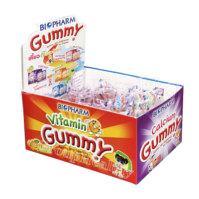 Biopharm Gummy ผลิตภัณฑ์เสริมอาหารรูปแบบขนมวุ้นเจลาติน เคี้ยวดี มีประโยชน์ รวมรส 40 เม็ด 1 กล่อง