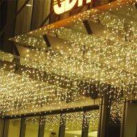 Christmas Garland LED Curtain Icicle String Light 220V 5m 96Leds Indoor Drop LED Party Garden Stage Outdoor Decorative Light